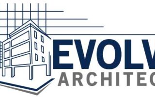 Evolve Architects navy logo white background
